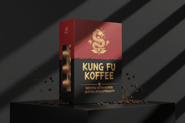 60 pack single serve coffee capsules Kung Fu Koffee 100% Arabica beans reusable pods