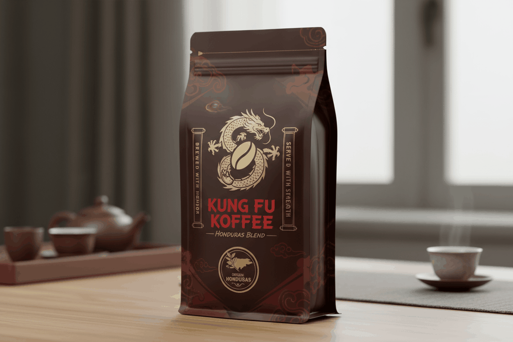 Honduras coffee medium-dark roast bag with caramel and spice notes from Marcala region