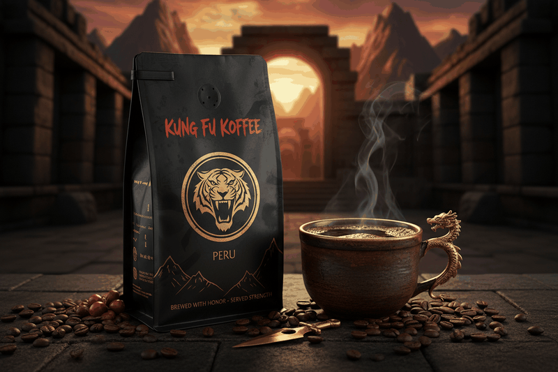 Peru medium roast coffee with salted caramel, silky sweet, citrus notes from Piura, Amazonas, clay soil, sun-dried process